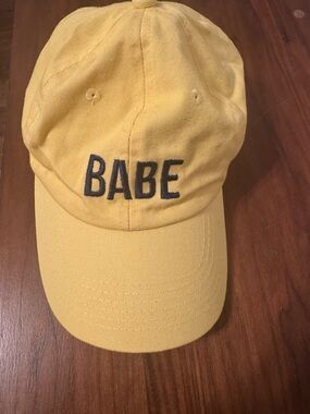 BABE Embroidered Yellow Baseball Cap